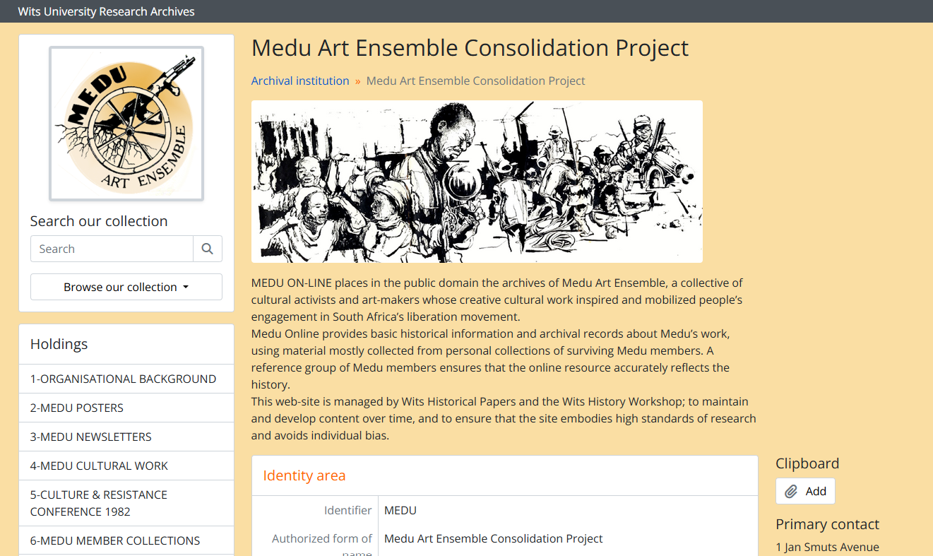 Medu Art Ensemble Consolidation Project