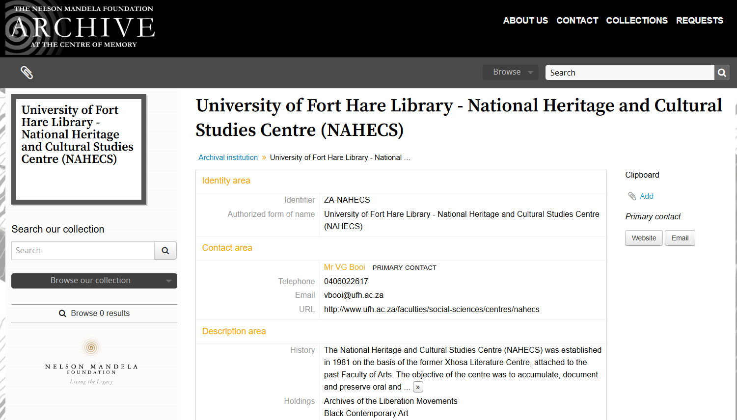 National Heritage and Cultural Studies Centre (NAHECS)